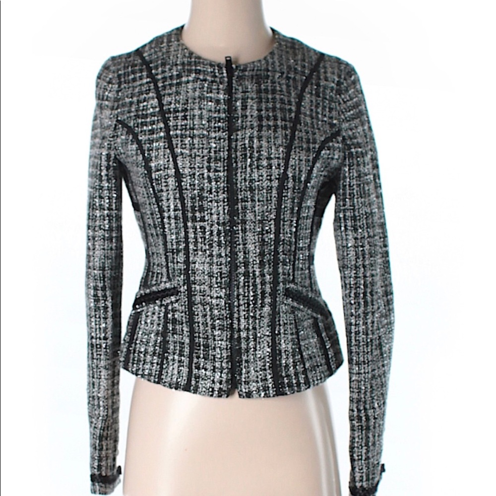 Express Black and silver tweed jacket. Size small.